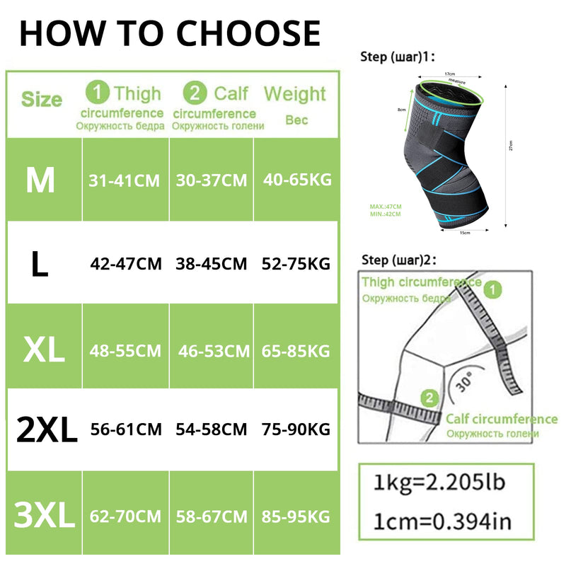 MILAIUN Knee Brace Pack of 2, Knee Support Sports for Men Women, Non-Slip Breathable Unisex Knee Brace, for Outdoor Sports or Strength Exercises (XL) Blue XL - NewNest Australia