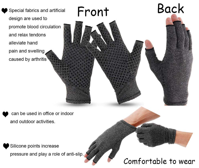 RZJZGZ 2 Pairs Arthritis Compression Gloves Provide Support and Warmth for Hands, Finger Joint, Relieve Pain from Rheumatoid Arthritis, Osteoarthritis, Carpal Tunnel (S) S (Pack of 4) - NewNest Australia