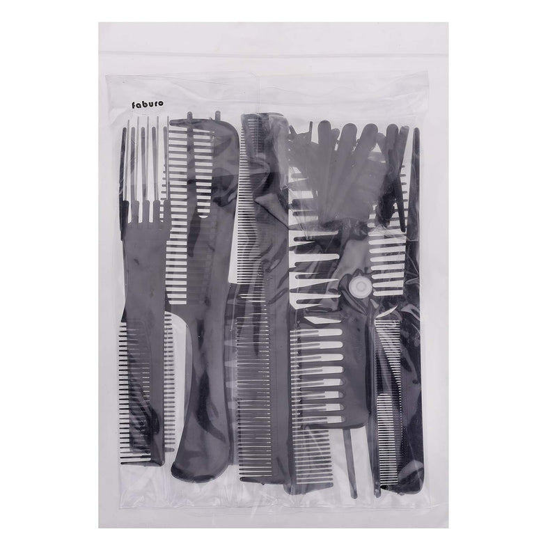 Faburo 20 PCS Hair Stylists Professional Styling Professional Hairdressing Comb and Clip Set, Wide Tooth Comb for Long Wet Thick Curly Hair Men Women Salon & Home - NewNest Australia