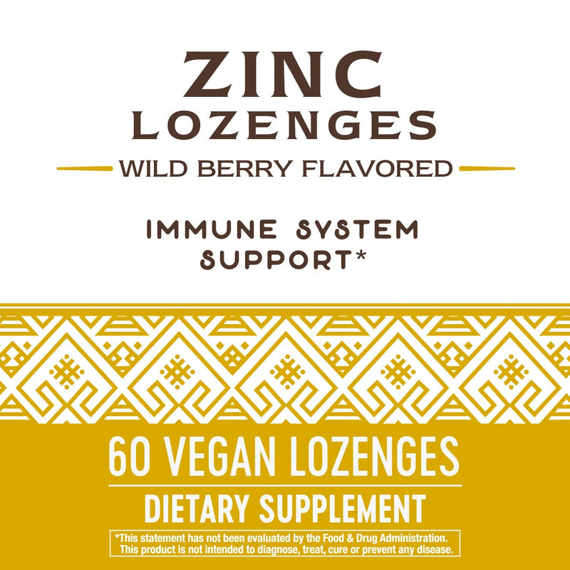 Nature's Way Zinc Lozenge with Echinacea & Vitamin C Wild Berry Flavor, 60 Lozenges 60 Count (Pack of 1) - NewNest Australia