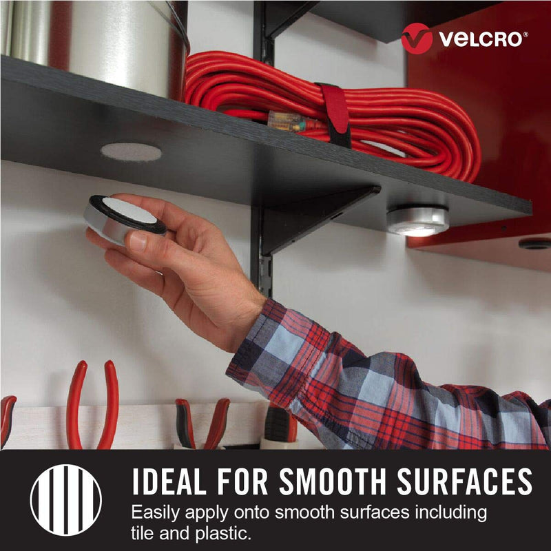 VELCRO Brand Industrial Fasteners Stick-On Adhesive | Professional Grade Heavy Duty Strength | Indoor Outdoor Use, 1 7/8in, Circles 4 Sets Black - NewNest Australia
