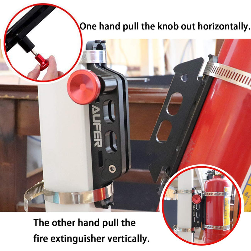 AUFER Universal Aluminum Adjustable Quick Release Roll Bar Fire Extinguisher Mount Holder with 8 Clamps for Jeep Wrangler UTV Polaris RZR Boat and Home Office Garden etc.(for 1-10 Lb. Extinguishers) - NewNest Australia