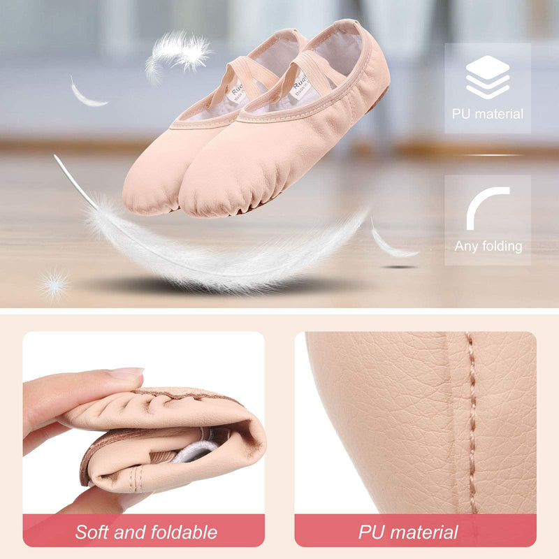 SATINIOR 3 Pairs Ballet Shoes for Girls Toddlers Practice Shoes Ballet Shoe Yoga Shoes 3 Colors Ballet Slippers Flats for Toddler Kids Dancing 13 Little Kid Black, Pink and Beige - NewNest Australia