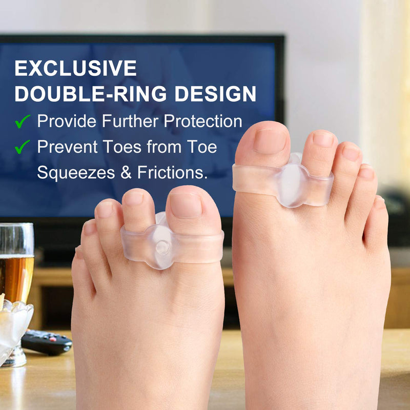 Promifun Bunion Corrector, Toe Separator with 2 Loops, Pack of 10 Gel Toe Corrector (10 Pieces (Pack of 1, Clear) 10 Pieces (Pack of 1) - NewNest Australia