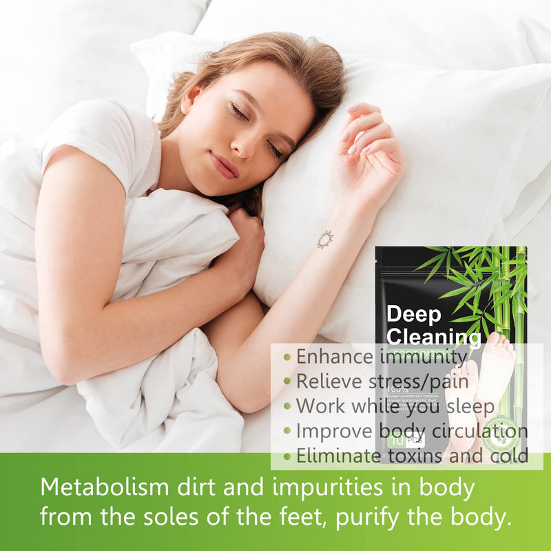 Detox Foot Patches for Stress Relief & Deep Sleep & Foot Care, 20 Patches Deep Cleansing Foot Pads with Bamboo Vinegar and Ginger Powder with Premium Ingredients for Best Results - NewNest Australia