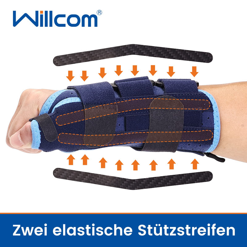Willcom Thumb Wrist Splint With Metal Splint Stabilizer, Wrist Support For Relief Of Tendinitis, Arthritis, Carpal Tunnel, Inflammation Pain For Men And Women (M, Left) - NewNest Australia