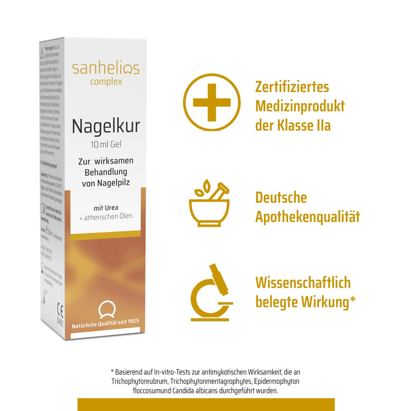 Sanhelios Nail Treatment Against Nail Fungus 10 Ml ‚ Kills Nail Fungus In 20 Seconds ‚ Simple And Hygienic ‚ Protects Other Nails From Infection ‚ Patented Active Ingredient With Proven Effect - NewNest Australia