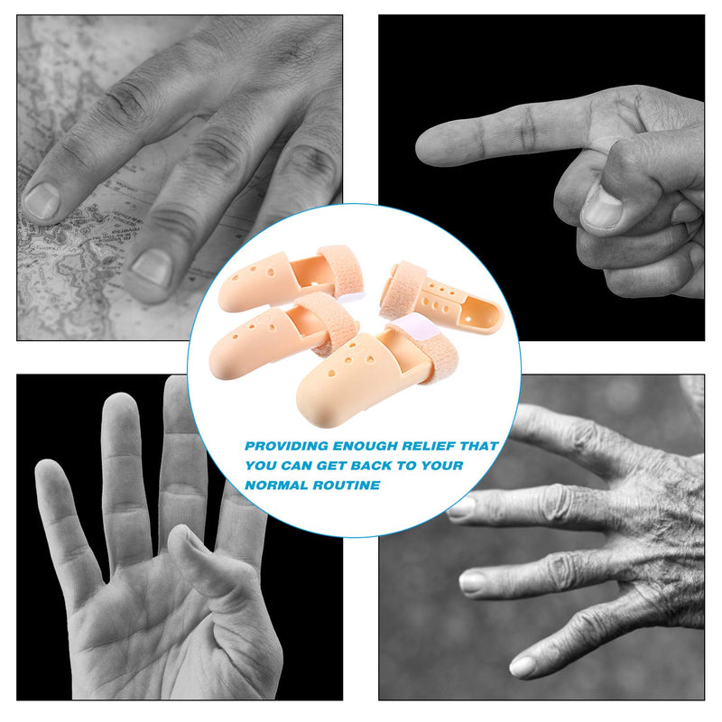 10 Pieces Finger Splint Mallet Finger Support Finger Splint Brace Plastic Finger Support Protector for Adjustable Finger Immobilizer for Basketball Finger Joint Protection, 5 Sizes - NewNest Australia