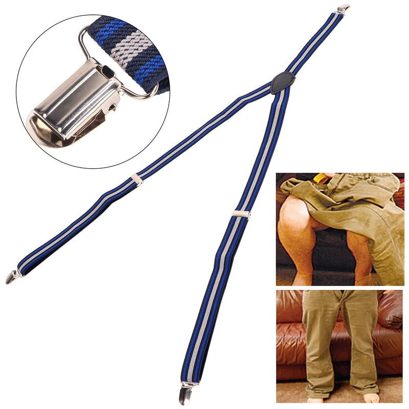 Pants Wearing Helper Aide Tool Puller for Elderly, Senior, Pregnant, Adjustable Pants Wearing Belt Aids Pants Dressing Aids, Easy On and Off Pants Dressing Puller(Blue and White Stripes) Blue and White Stripes - NewNest Australia