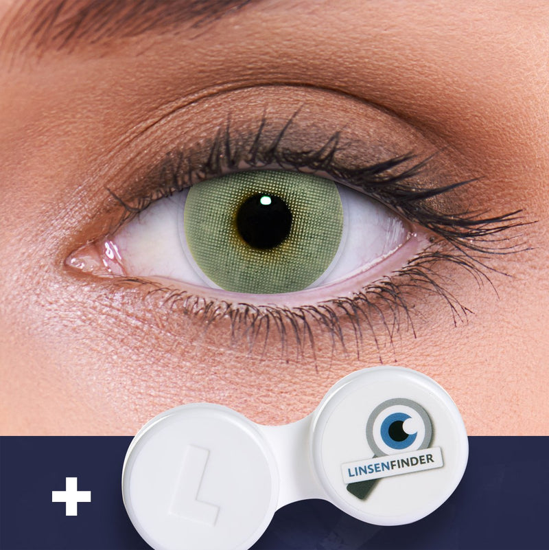 Lenzotica Very Strong Natural Opaque Blue Contact Lenses Colored Crystal Blue + Container, 1 Pair (2 Pieces), Dia 14.00, No Prescription, 0.00 Dioptres, 3 Month Lenses, No Prescription, Soft Lens - NewNest Australia