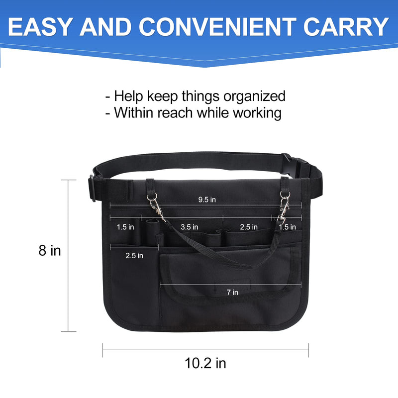 Wessleco Nurse Fanny Pack with Stethoscope Holder, Nurse Belt Organizer Pouch, Nurse Utility Tool Belt with Tape Holder, Nurse Waist Belt Bag for Women Men Black - NewNest Australia