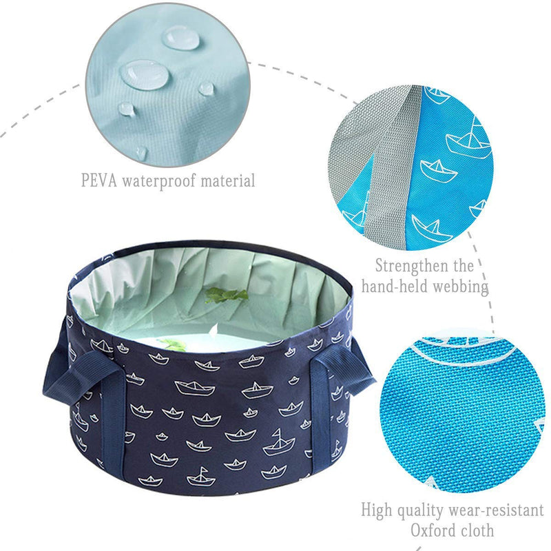 Collapsible Bucket for Soaking Feet, Portable Travel Foot Bath Tub, Foot Soaking Bath Basin Portable, Foot Spa Soaking Feet Home Pedicure Basin Outdoor Camping - NewNest Australia