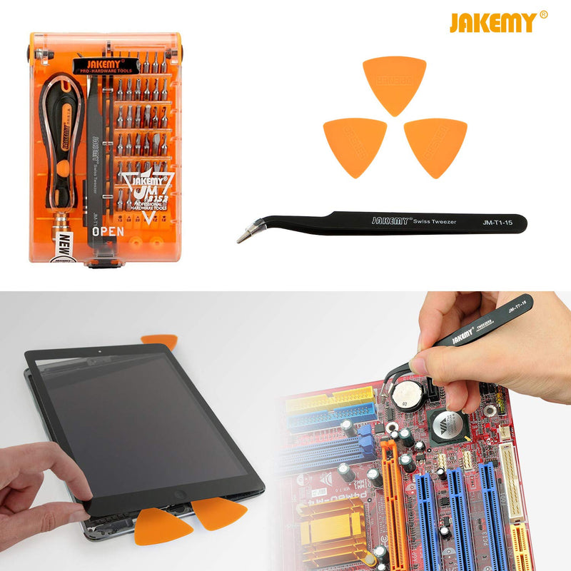 Screwdriver Set 43 in 1 Precision Screwdriver Kit JAKEMY Magnetic Replaceable Bits Repair Tool Kit Opening Tool and Tweezer for iphone Cellphone PC Electronics JM-8153+ 43 in 1 - NewNest Australia