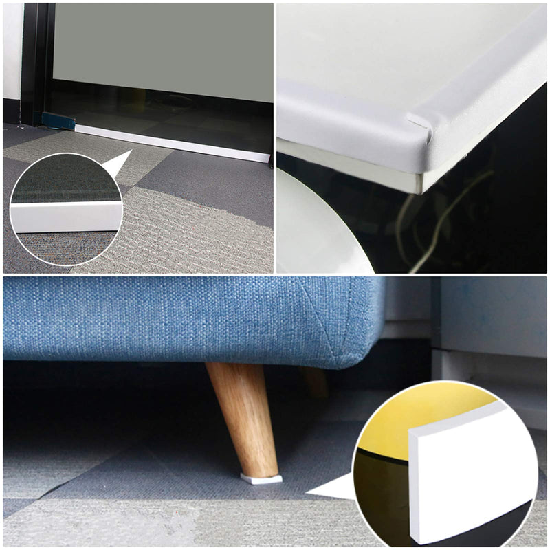 fowong White Foam Sealing Weather Stripping- 2 Rolls, 1 Inch Wide X 1/8 Inch Thick, Window Seal Door Frame Insulation Closed Cell High Density Wide Adhesive Foam Tape, 15 Ft X 2, Total 30 Feet 1in * 1/8in - NewNest Australia