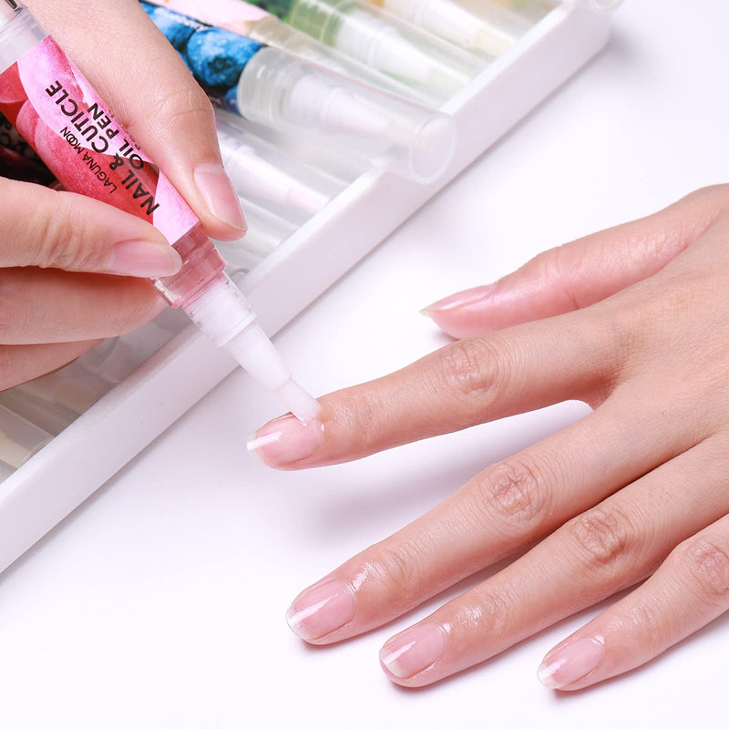 Lagunamoon 10 Pack Cuticle Oil Pens for Nail Care, 5ml Nail Oil Pens with Natural Ingredients to Moisturize and Nourish Dry Nails and Cuticles, Cuticle Oil to Prevent Nail Cracking and Hangnails Pack of 10 - NewNest Australia