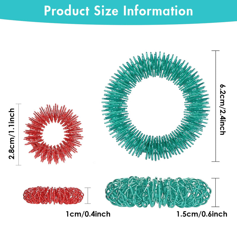 Abeillo Pack Of 10 Acupressure Ring, Massage Ring, Finger Massage Or Toe Massage Set For Children, Adults, High Working Pressure, Promotes Circulation And Stress Relief - NewNest Australia