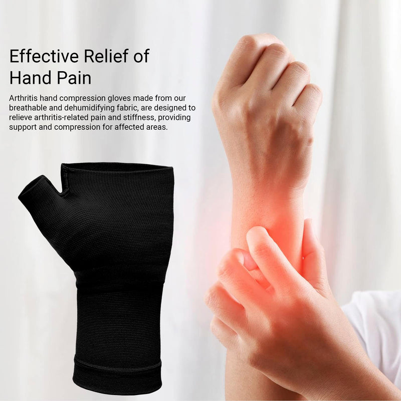 360 RELIEF Wrist and Thumb Support - for Arthritis | Joint Pain, Sprain, Sports, Hand Instability, Improve Circulation | for Men and Women | 1 Pair - 2 PCS, Medium, Black with Mesh Laundry Bag | M - NewNest Australia