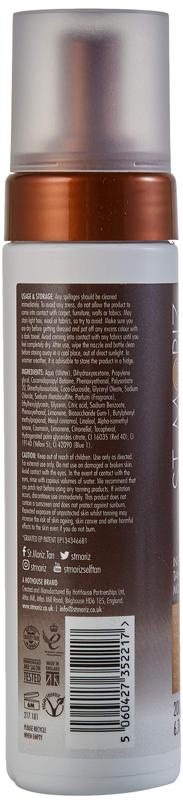 St. Moriz Professional Self Tanning Mousse, 200ml, Ultra Dark - NewNest Australia