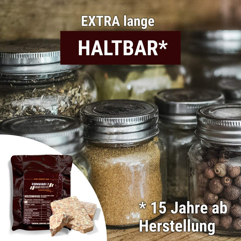 Convar -7 - High Energy Bar Chocochino, Essential In Emergency Package For Crisis Prevention, Emergency Supply, Long-Term Food And Energy Bar - Valuable Ingredients - Compact Packaging - 120 G - NewNest Australia