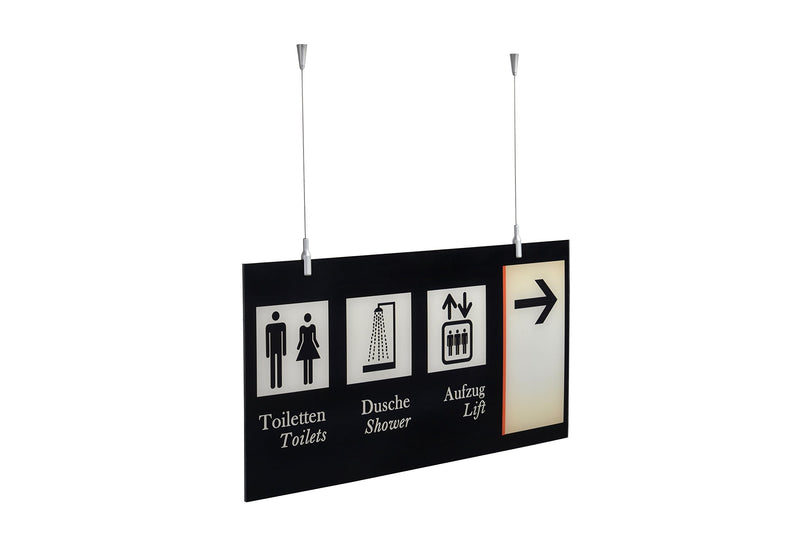 TOPNIKE Ceiling Sign Hanger, Aluminum, Display for Large Picture/Billboard/Sign Board/Frame, 2 Pack, Silver - NewNest Australia