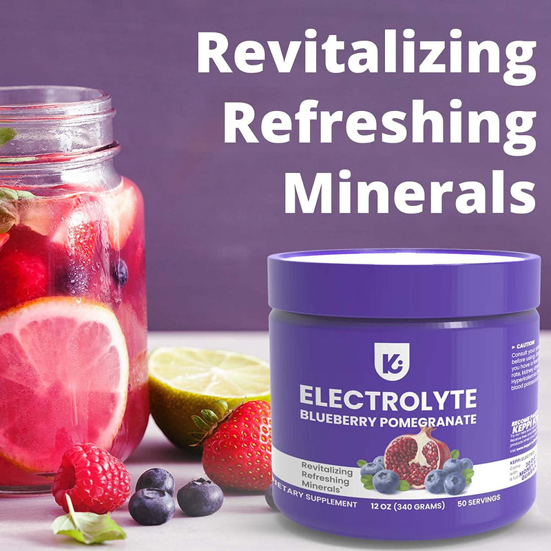 KEPPI Keto Electrolytes Powder - 50 Servings | No Sugar or Carbs | Advanced Hydration Blueberry Pomegranate Electrolyte Supplement. Boost Energy Without Sugar. Keto Electrolytes Powder. 50 Serves - NewNest Australia