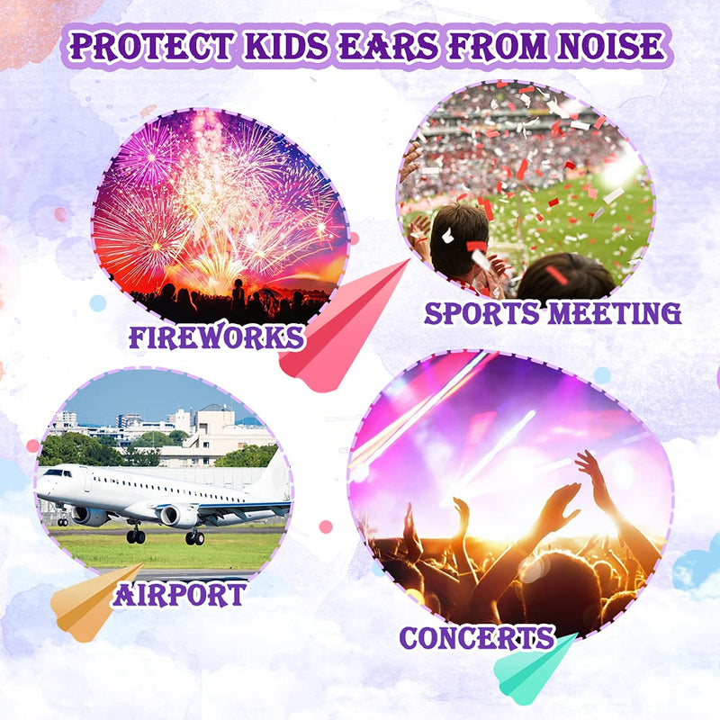 ZOHAN EM030 Kids Ear Protection Safety Ear Muffs, [Upgraded] Hearing Protectors for Children Have Sensory Issues, Adjustable Noise Reduction Earmuffs for Concerts, Fireworks, Air Shows - Nebula Print - NewNest Australia