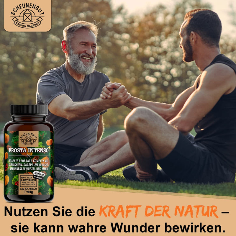 Prosta Intenso+ Prostate Capsules Plus - Important: Laboratory-Tested Complex With Pygeum Africanum, Saw Palmetto Fruit, Pumpkin Seeds, Nettle Root, Pine Bark And More I 120 Capsules I De I Scheunengut - NewNest Australia