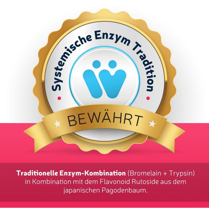 Enzyme Complex Classic - With high-dose bromelain pineapple enzyme + trypsin + rutoside - monthly pack with 60 enzyme capsules - traditional systemic enzyme combination - NewNest Australia