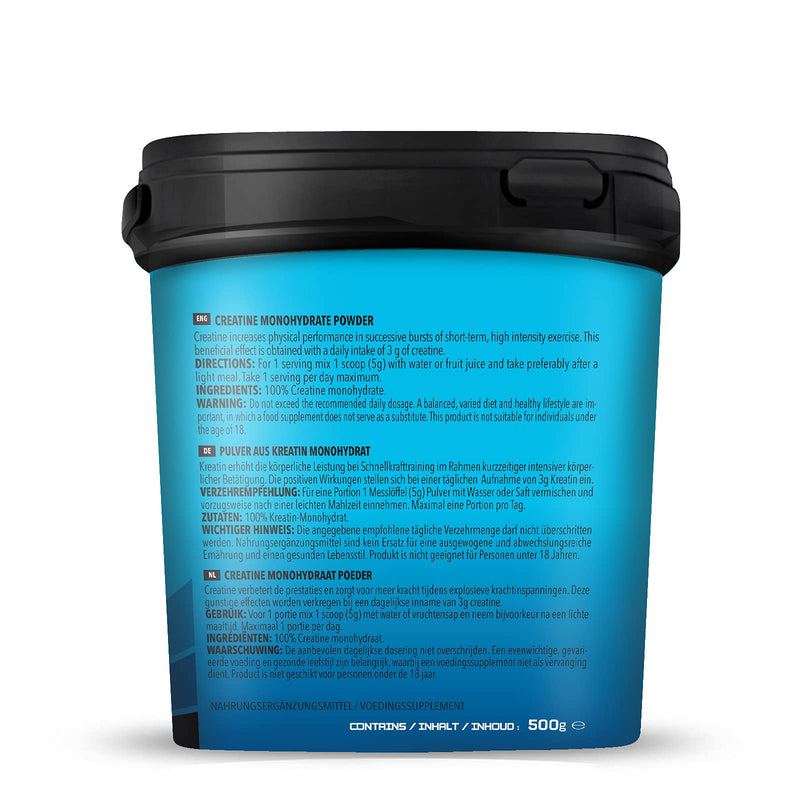 Bodylab24 Creatine Powder, 100% Monohydrate Powder, Highest Purity For Muscle Growth, Premium Quality, 500 g Container - NewNest Australia