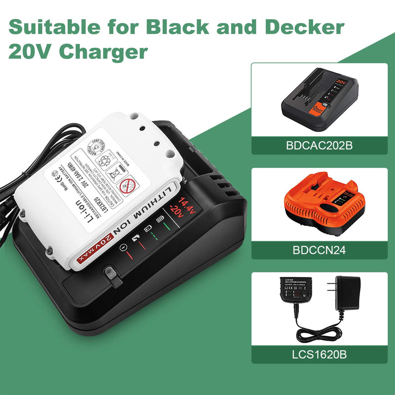 LBXR20 3000mAh Replacement Battery for Black and Decker 20V Max Lithium LB20 LBX20 LBXR2020-OPE LBXR20B-2 LB2X4020 LST220 Cordless Tool Battery - NewNest Australia