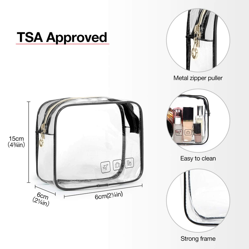 BAGSMART Toiletry Bag Hanging Travel Organizer with TSA Approved Transparent Cosmetic Bag and Detachable Makeup Pouch for Full Sized Toiletries, Medium-Black M - NewNest Australia