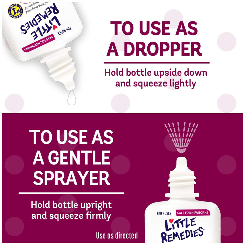 Little Remedies Saline Spray and Drops, Safe for Newborns, 0.5 fl oz 0.5 Fl Oz (Pack of 1) Saline Spray/Drops - NewNest Australia