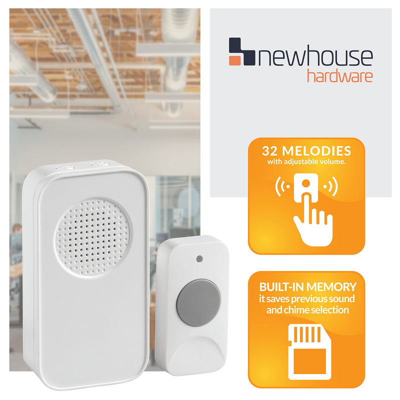 Newhouse Hardware WCMB Doorbell Kit, White Non Plug-in - NewNest Australia