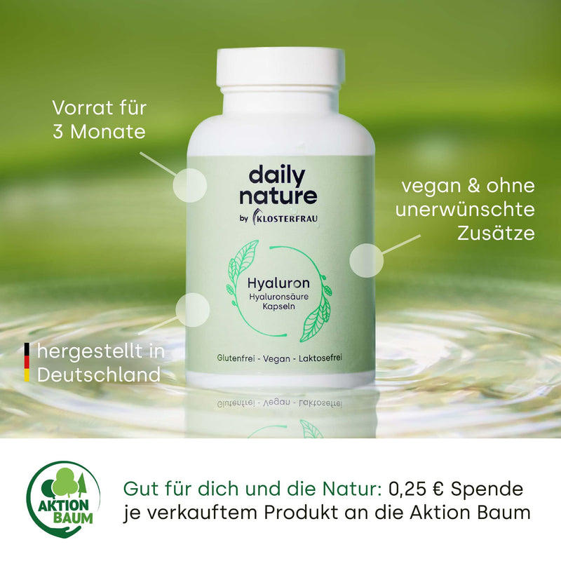 Dailynature Hyaluronic Acid Capsules | 90 Capsules | Dietary Supplement With 500 Mg Sodium Hyaluronate Per Capsule | Vegan | High Dose | No Unwanted Additives | Gluten Free | Lactose Free - NewNest Australia
