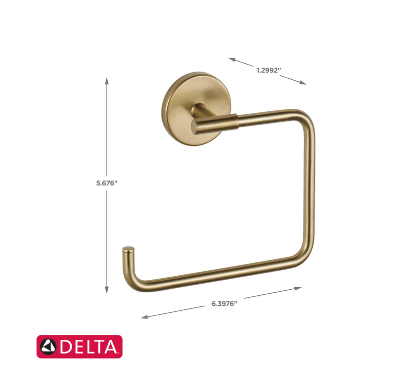 Delta Faucet Bathroom Accessories 759460-CZ Trinsic Hand Towel Ring, Champagne Bronze - NewNest Australia