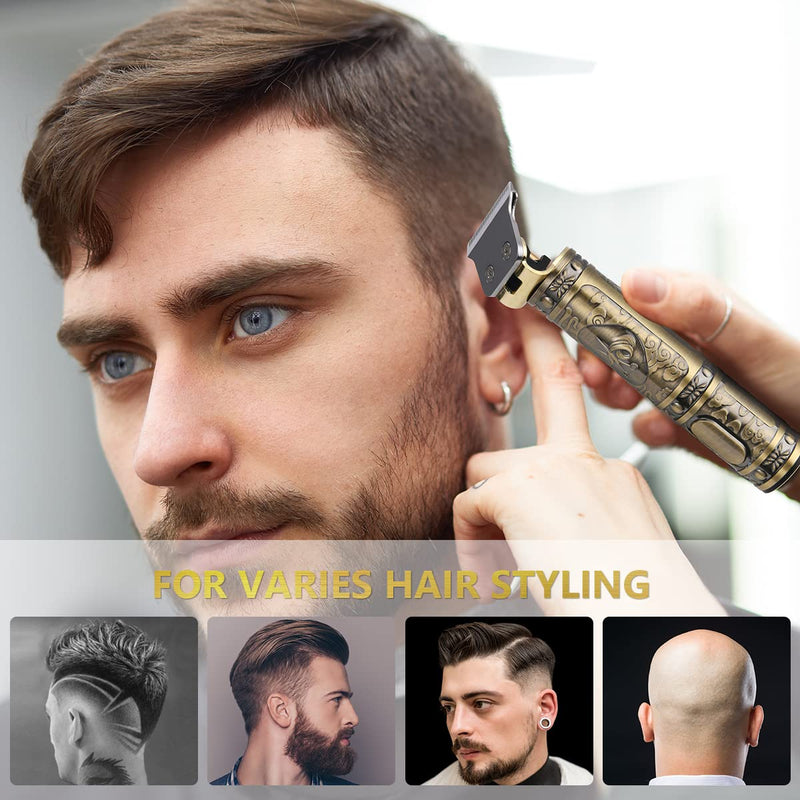 URAQT Hair Clippers for Men, Cordless Clippers Electric Hair Trimmer Beard Trimmer, Waterproof Detail Beard Shaver, Precision T-Blade Trimmer Grooming Cutting Kit with 4 Guide Combs and 2 Hair Combs - NewNest Australia