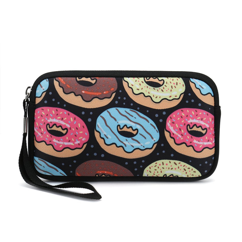 NewNest Australia - Insulated Neoprene Lunch Bag-Removable Shoulder Strap-X Large Size Reusable Thermal Thick Lunch Tote/Lunch Box/Cooler Bag with Wallet Pouch for Adults,Kids,Women,Men Teens,Girls,Baby (Bread Donuts) 