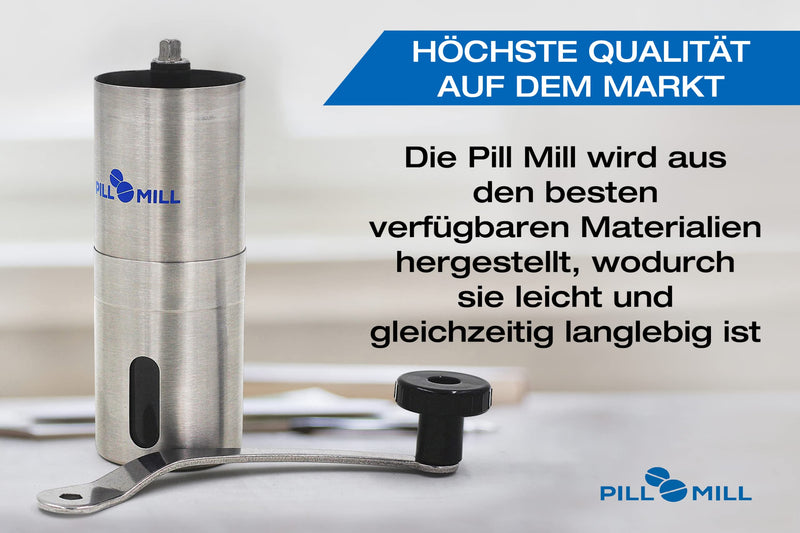 Pill Mill Tablet Mortar - Crushes Multiple Tablets Into A Fine Powder - Ideal For Feeding Through Stomach Tubes, For Pets Or To Make Medicine Easier For Children - NewNest Australia
