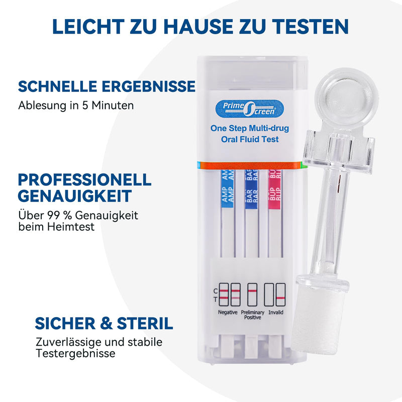 Prime Screen Saliva Drug Test 12 Panel Drug Rapid Test Kits for Cannabis, Cocaine, Opiates, Methadone, Amphetamines, Ecstasy and all drugs - NewNest Australia