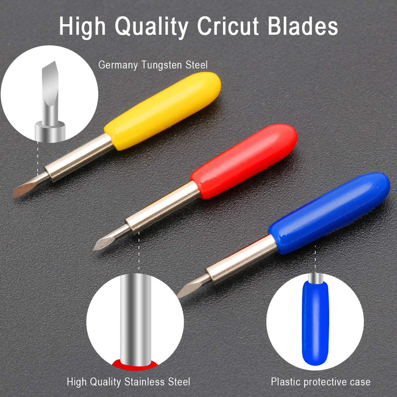 20 PCS 3rd Party Accessory Blades for Cricut, Luxiv Replacement Blade for Cricut Explore Air 2 Air, 10P 45°Blade for Cricut 5P 30°Cricut Replacement Blade for Expression 5P 60° Cutting Blades 20 - NewNest Australia