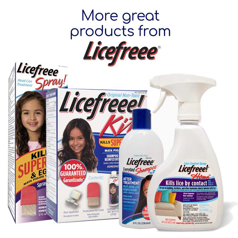 Tec Labs Licefreee Spray Head Lice Spray - Includes Professional Metal Nit and Lice Comb, 6 Fl Oz (Pack of 1) - NewNest Australia