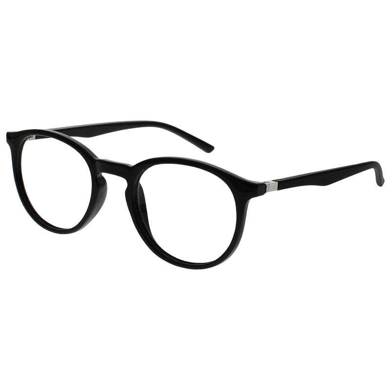 Opulize Met Distance Glasses Nearsightedness Slim Round Frame Spring Hinges Scratch-Resistant Black Men Women M60-1 -1.00 -1.00 Diopters (Pack of 1) - NewNest Australia