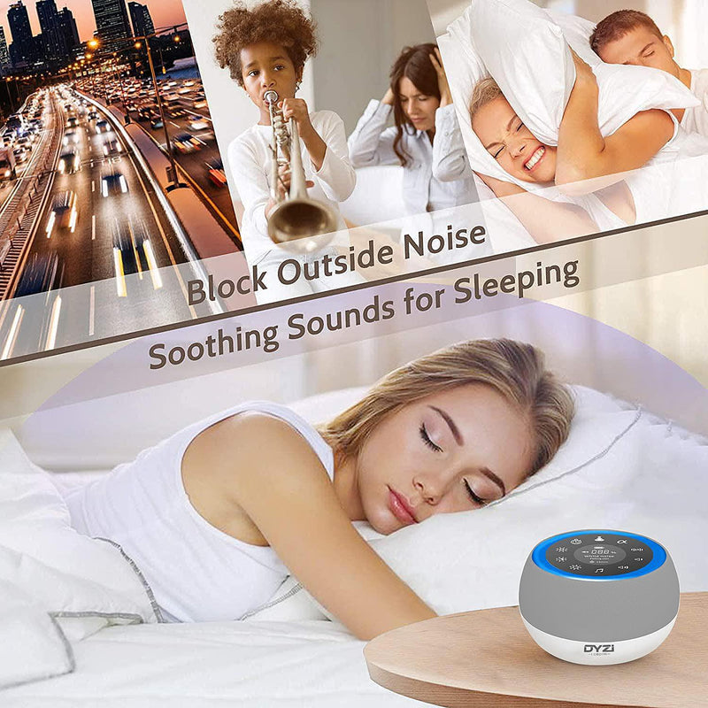 White Noise Machine for Baby-Portable LED Display White Noise Machine for Babies and Adults with Warm Night Light-Rechargeable Touch Sleep Sound Machine for Baby Soothing,Relaxation - NewNest Australia