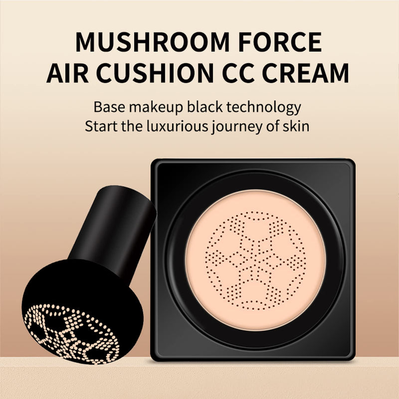 Mushroom Head Air Cushion BB Cream, Concealer Lasting Nude Makeup Moisturizing Brightening Pigment CC Liquid Foundation Even Skin Tone Makeup Base Flawless Moisturizing Oil Control - NewNest Australia