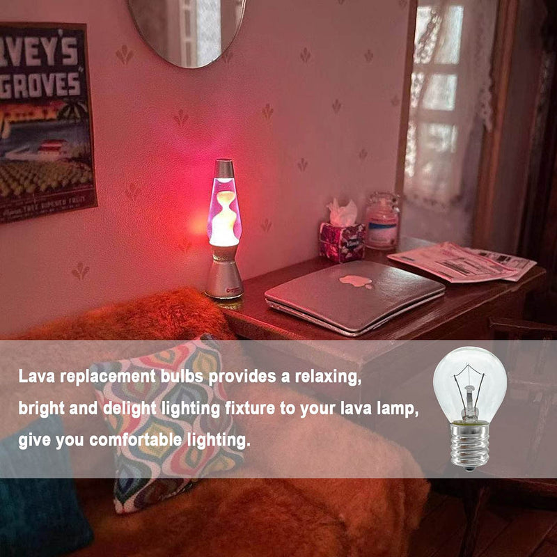 Lava Lamp Bulb, 6 Pack 25 Watt Lava Lamp Light Bulb, S11 E17 Base 120 Volt Lava Lamp Replacement Bulb for 14.5 Inch Glitter and Lava Lamps - Dimmable - Warm White - NewNest Australia