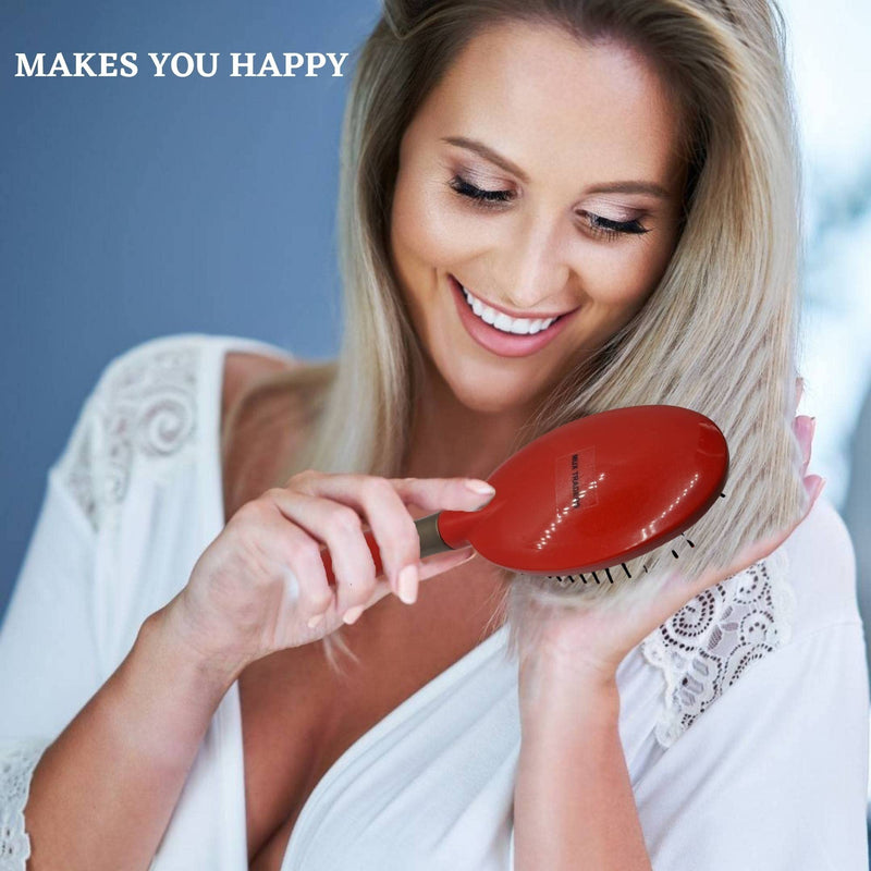 Mux Detangle Hair Brush Women - Tangle Teaser Hair Brush for Kids Men’s Hair Brush Women Curly Hair Brush Detangler Bristle Brush Hair Brushes Tangle Tamer Hair Brush Hairbrushes for Women (Pink) red - NewNest Australia