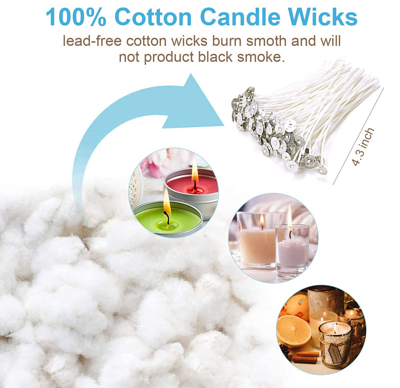 DINGPAI Candle Making Kit, DIY Candles Craft Tools,1pc Candle Make Pouring Pot,50pcs Candle Wicks, 50pcs Candle Wicks Sticker and 2pcs 3-Hole Candle Wicks Holder Style kit 1 - NewNest Australia