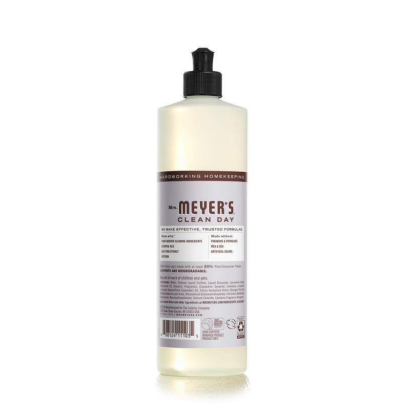 Mrs. Meyer's Liquid Dish Soap, Cruelty Free Formula, Lavender Scent, 16 oz - NewNest Australia