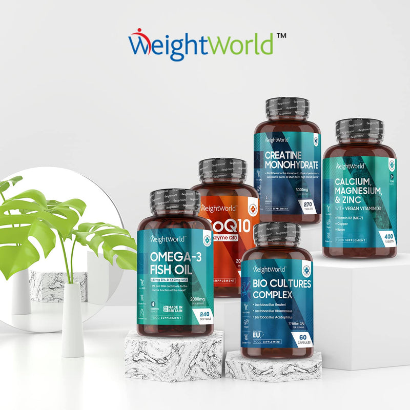 Omega 3 Fish Oil 2000mg - High Strength 660mg EPA & 440mg DHA Per Serving - 4 Month Supply (240 Omega 3 Capsules Softgel) - Pure Fish Oil Supplement - Easy to Swallow Fish Oil Omega 3 Softgel -UK Made - NewNest Australia