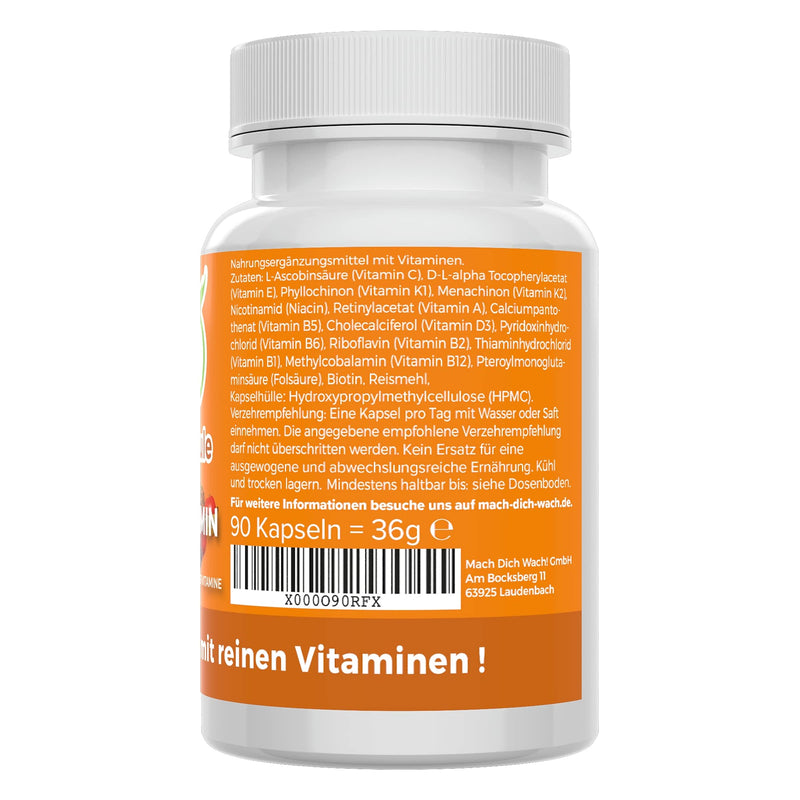 Vitamineule High Dose Vegan Multivitamin Capsules Without Artificial Additives, Suitable For Children, German Quality, Small Capsules Instead Of Large Tablets And Contains Every A ‚ Z Vitamin - NewNest Australia